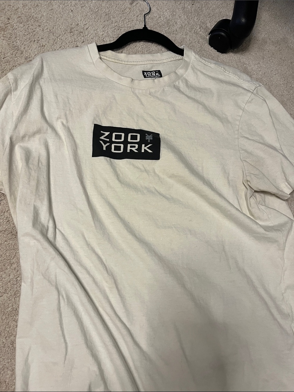 Zoo York Men’s Cream Tee with Black Patch Logo